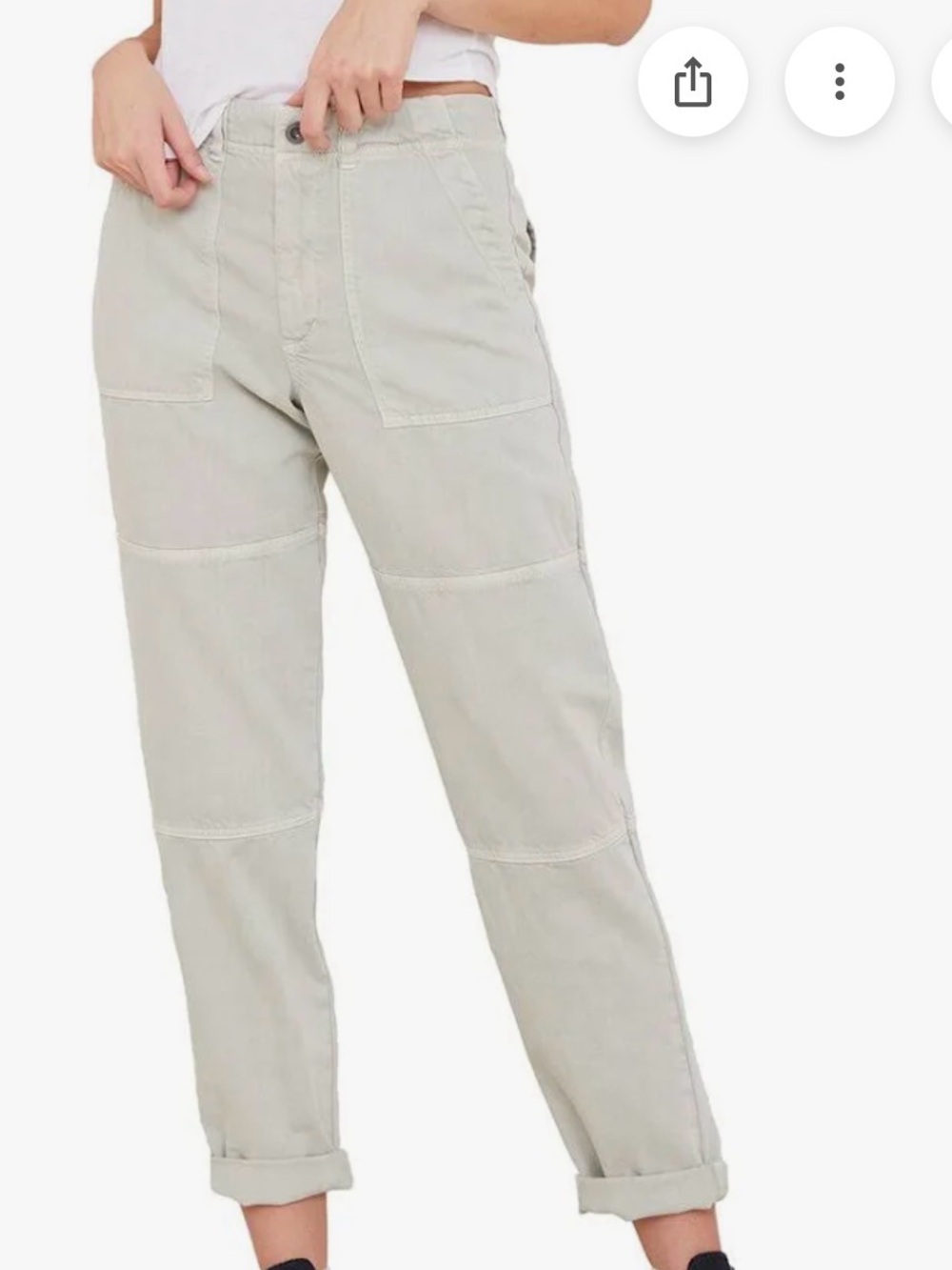 Bella Dahl Sutton Rolled Patch Pants Size 26 Chambray